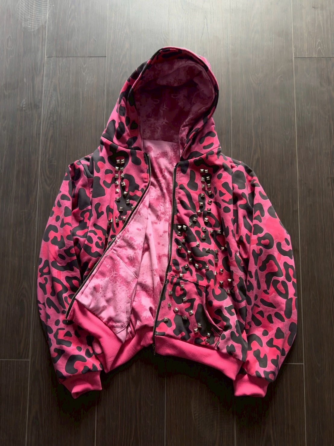 12/8 21:00 発売【Cozy world Wide】PINK GLAMOUR ZIP UP HOODIE | OUR