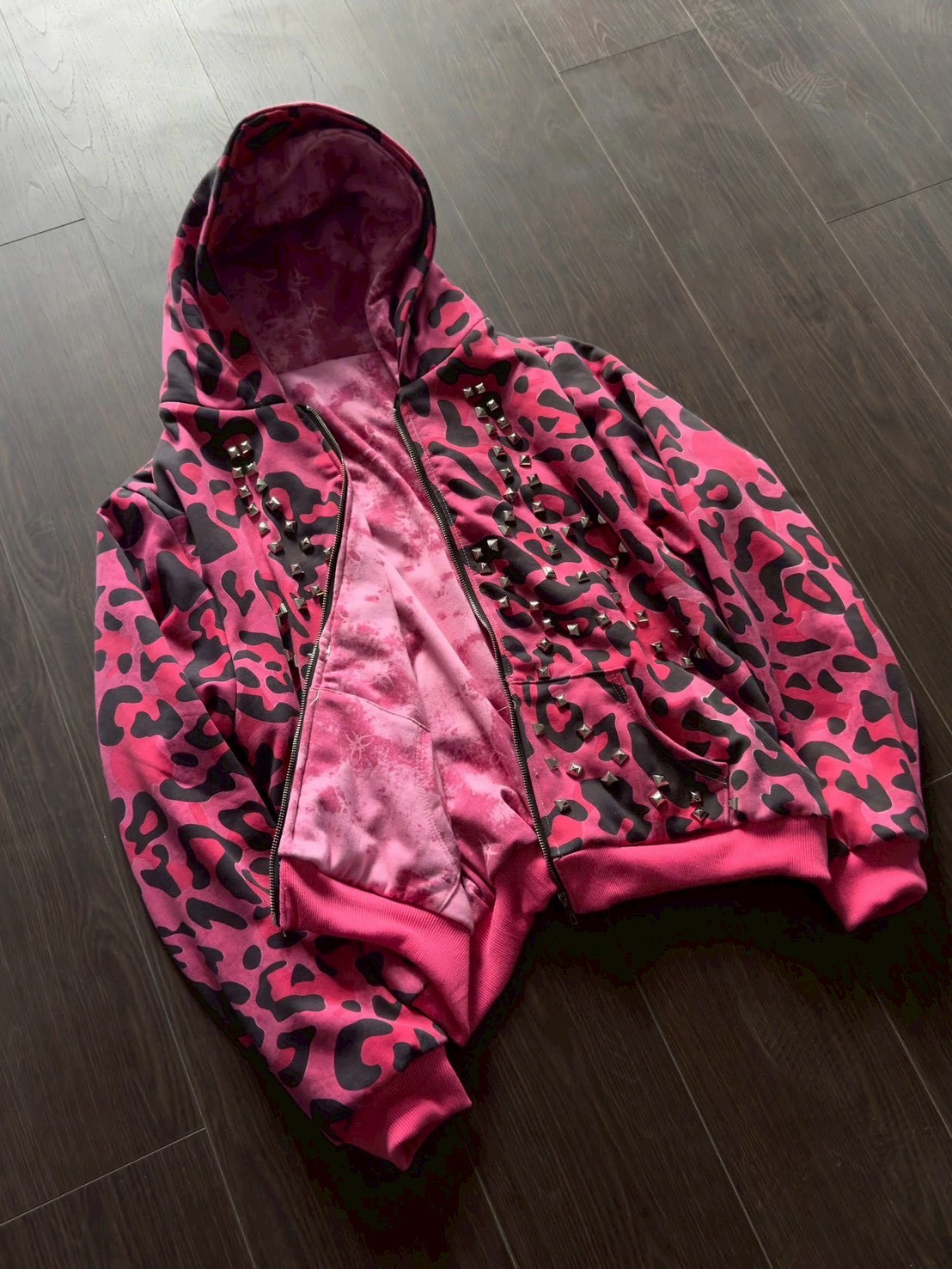 12/8 21:00 発売【Cozy world Wide】PINK GLAMOUR ZIP UP HOODIE | OUR