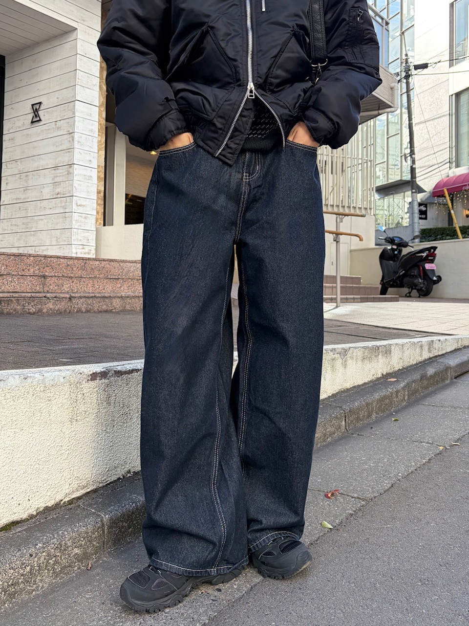 東京店WEB限定受注制【Chikashitsu +】balloon wide denim pants / 【チカシツプラス】バルーンワイドデニムパンツ (2color)