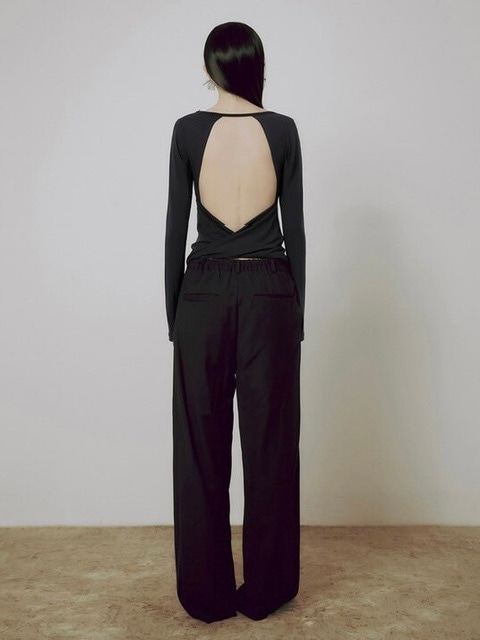 FLAREUP】Backless Drape Long Sleeve | OUR BRAND,FLAREUP
