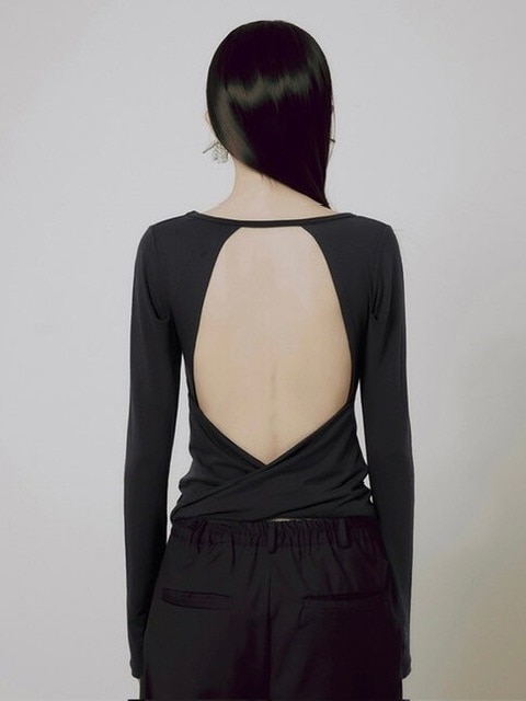 Tシャツ・カットソー FLARE UP Backless Drape Long Sleeve 5BMM039 FLAREUP】Backless Drape Long Sleeve | OUR BRAND,FLAREUP