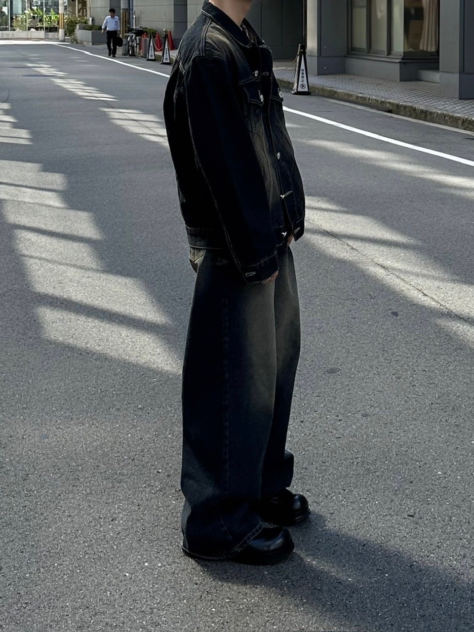 受注制【Chikashitsu +】vintage wash denim jacket 2 (2color)
