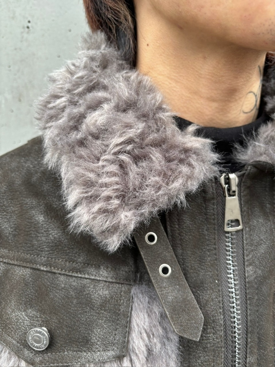 【Never mind the XU】suede fur jacket (2color)