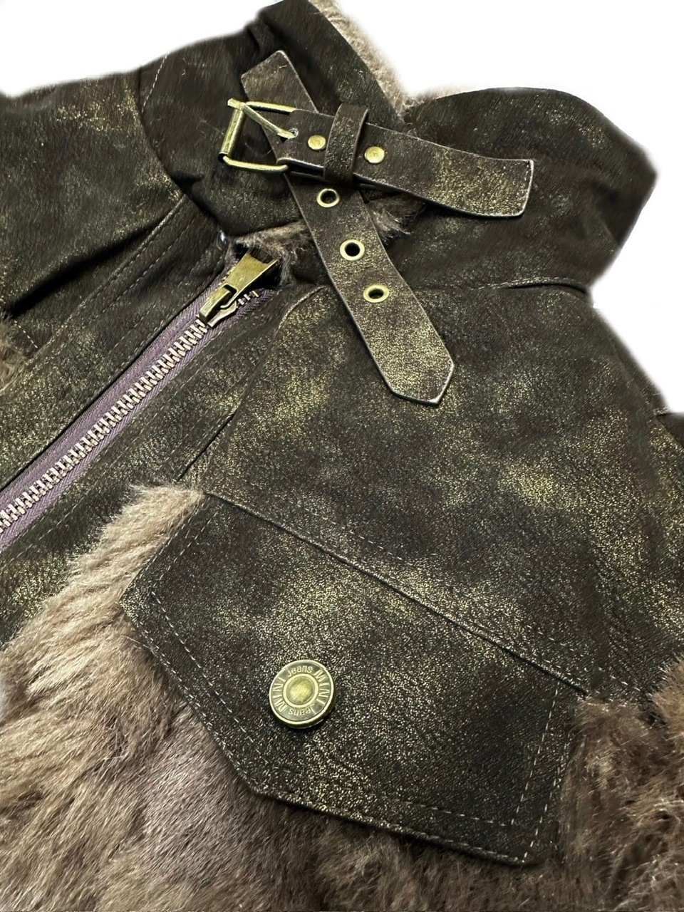 【Never mind the XU】suede fur jacket (2color)
