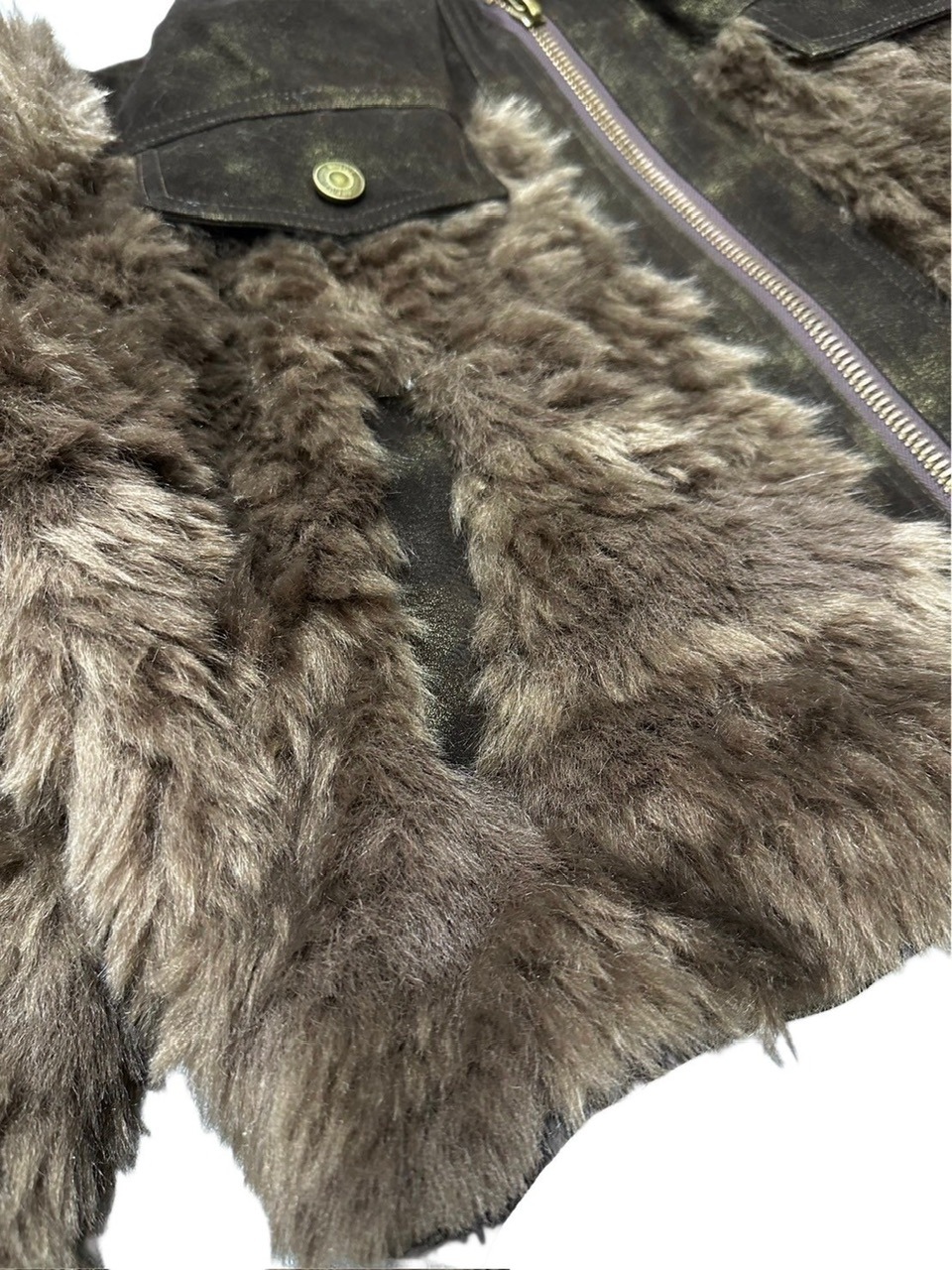 【Never mind the XU】suede fur jacket (2color)