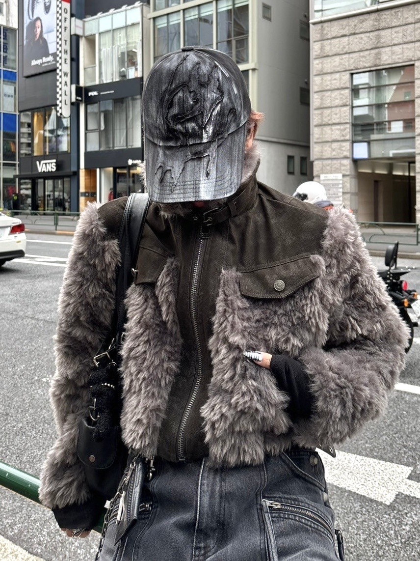 【Never mind the XU】suede fur jacket (2color)