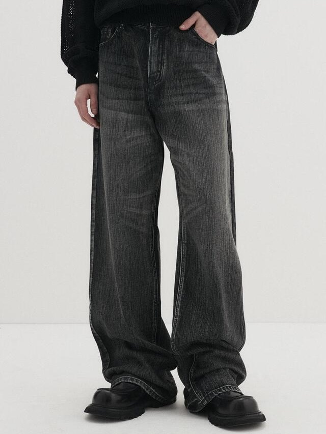 DNSR】25ss signature wide denim pants DNSR】Signature Wide