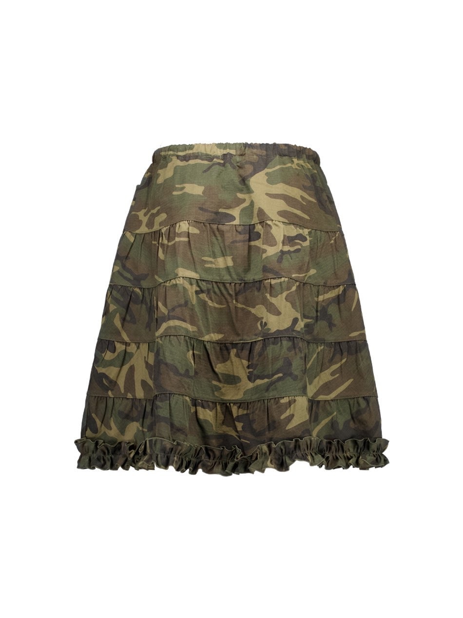 ★SETUP-EXE★FRILL CANCAN SKIRT / CAMO★正規品/韓国送料込 SETUP‐EXE】FRILL CANCAN SKIRT | OUR BRAND,SETUP-EXE