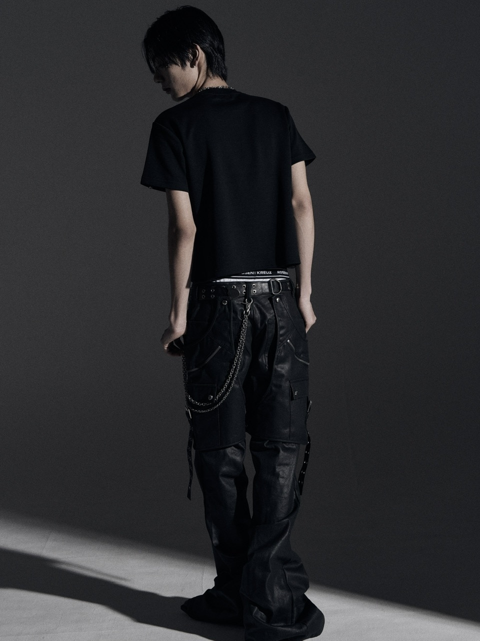 Rosen Kreuz】SIDE BELT DOCKING FLARE PANTS | OUR BRAND,Rosen