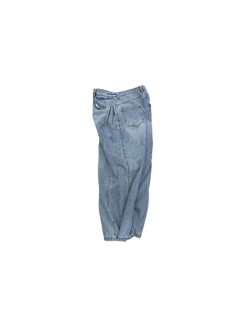 受注制【Chikashitsu +】snap button denim pants (2color