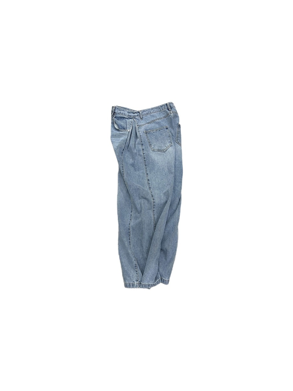 受注制【Chikashitsu +】snap button denim pants (2color)