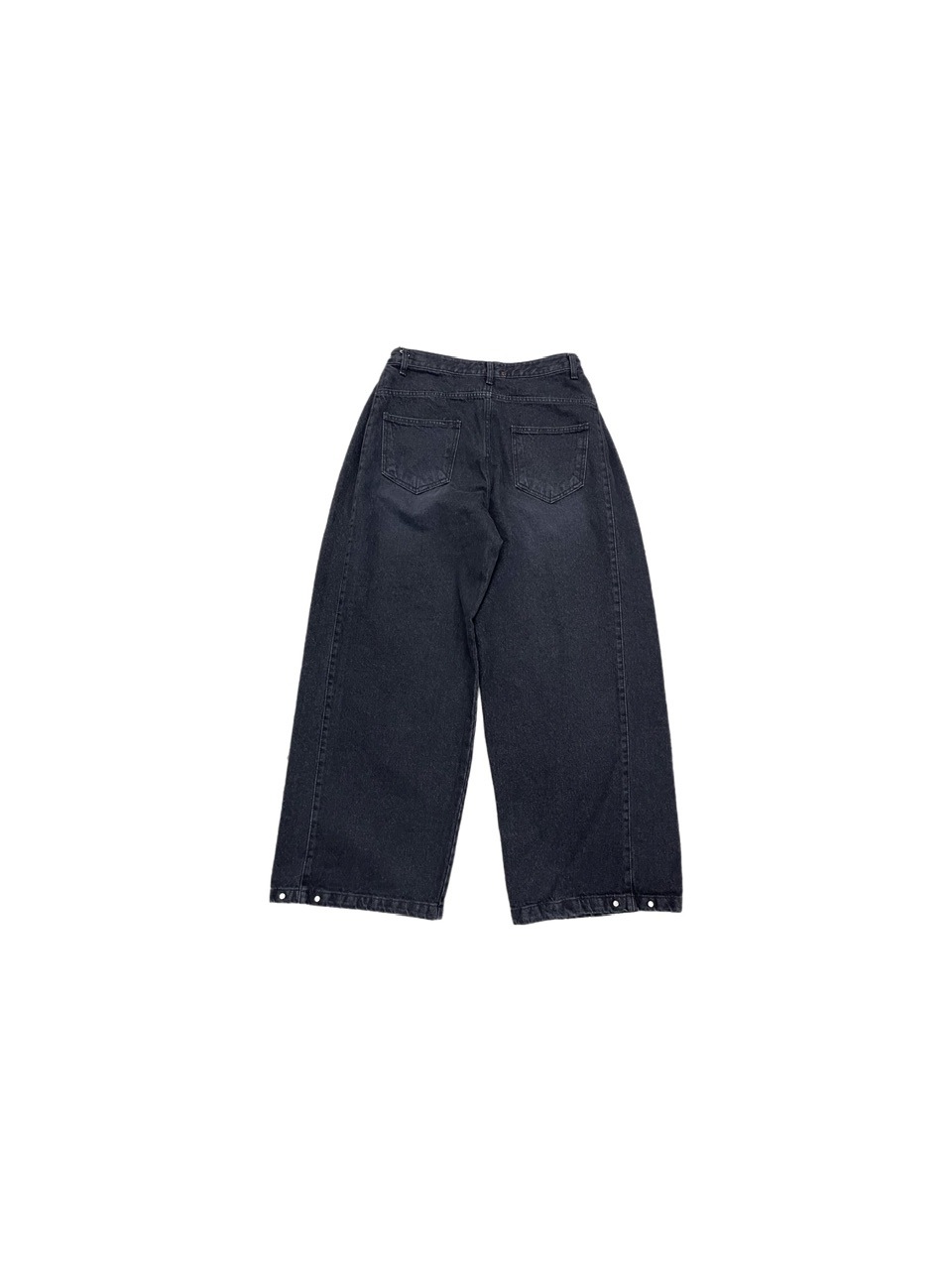 【Chikashitsu +】snap button denim pants (2color)