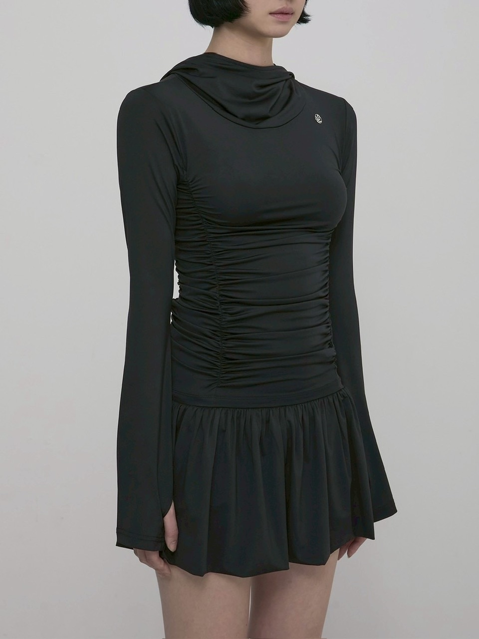 FLAREUP】Hooded High Neck Long Dress / 【フレアアップ】フード