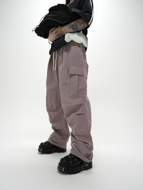 受注制【XU DOG】nylon cargo pants (3color)