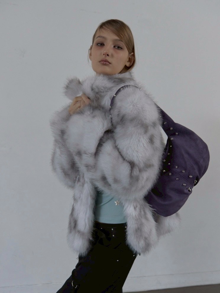 SETUP‐EXE】SUEDE STUDDED SHOULDER BAG / 【セットアップエグゼ