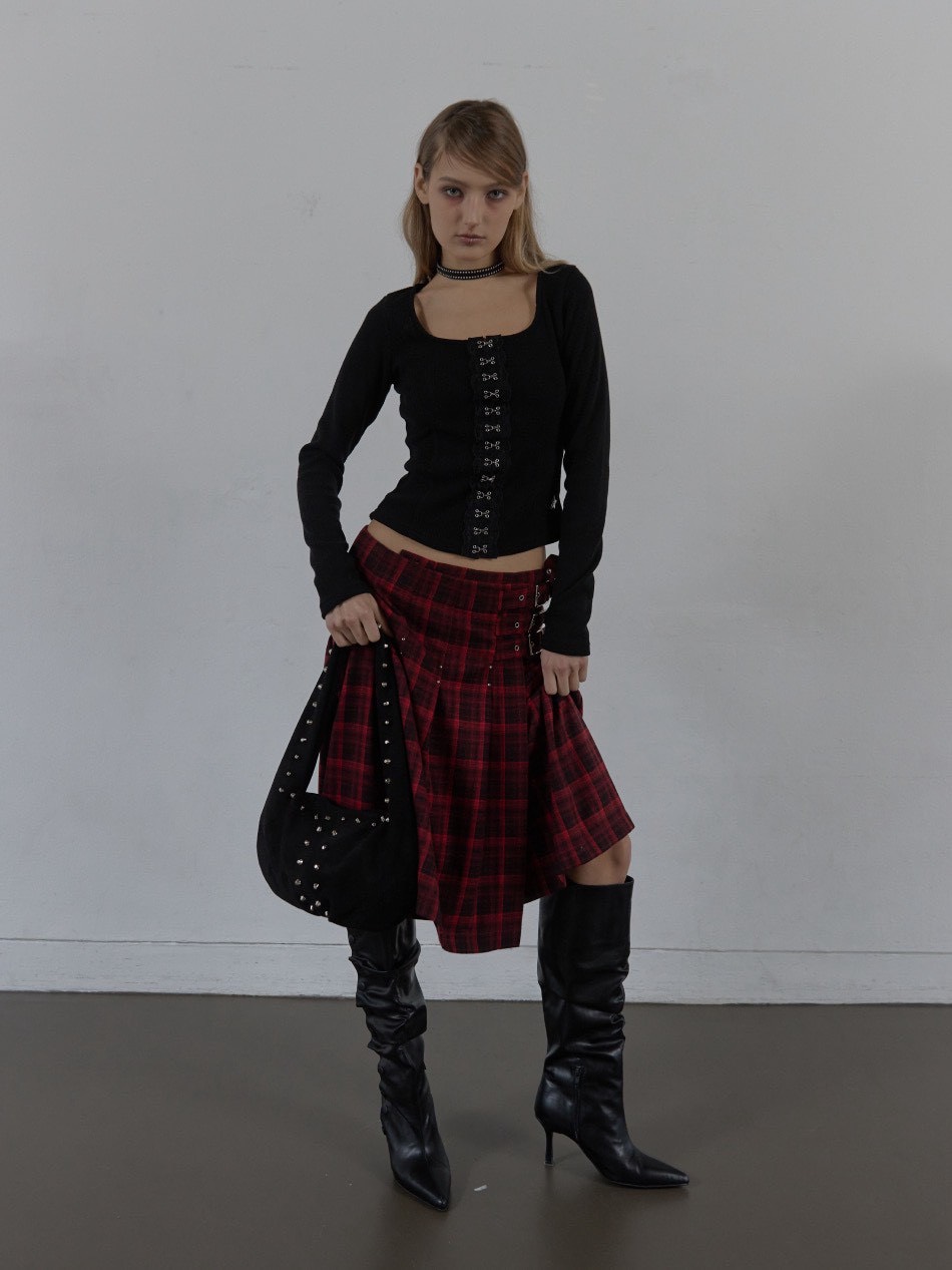 SETUP‐EXE】SUEDE STUDDED SHOULDER BAG / 【セットアップエグゼ