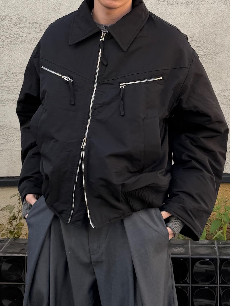 東京店WEB限定受注制【Chikashitsu +】biker short jacket / 【チカシツプラス】バイカーショートジャケット (3color)