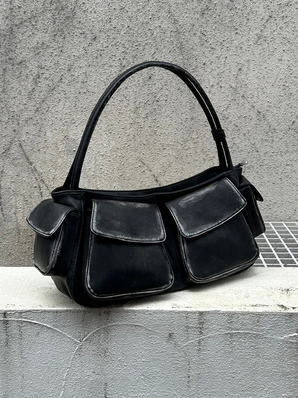 Chikashitsu +】vintage leather hand bag (2color) | OUR BRAND