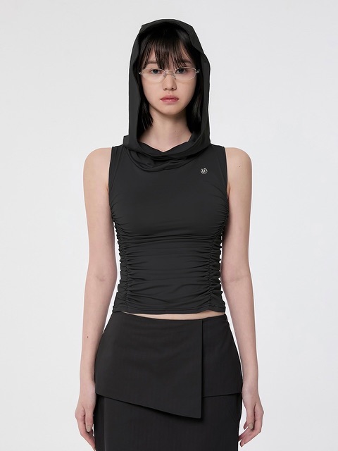 ●FLARE UP● Hooded High Neck Sleeveless FL125Gray FL-125_Gr FLAREUP】Hooded High Neck Sleeveless | OUR BRAND,FLAREUP