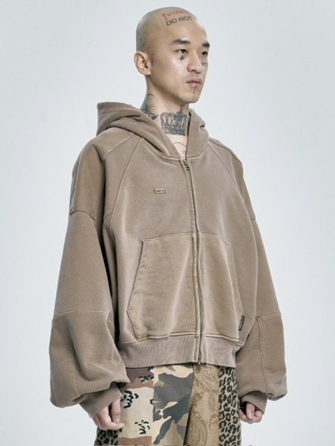 IEY over motion lojo hoodie ジップアップパーカー 4/18再入荷【AJOBYAJO】Vintage Pigment Zip-Up Hoodie | OUR BRAND