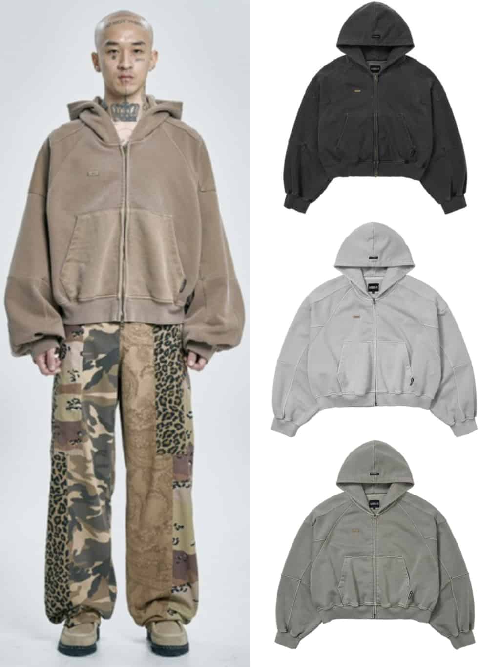 4/18再入荷【AJOBYAJO】Vintage Pigment Zip-Up Hoodie | OUR