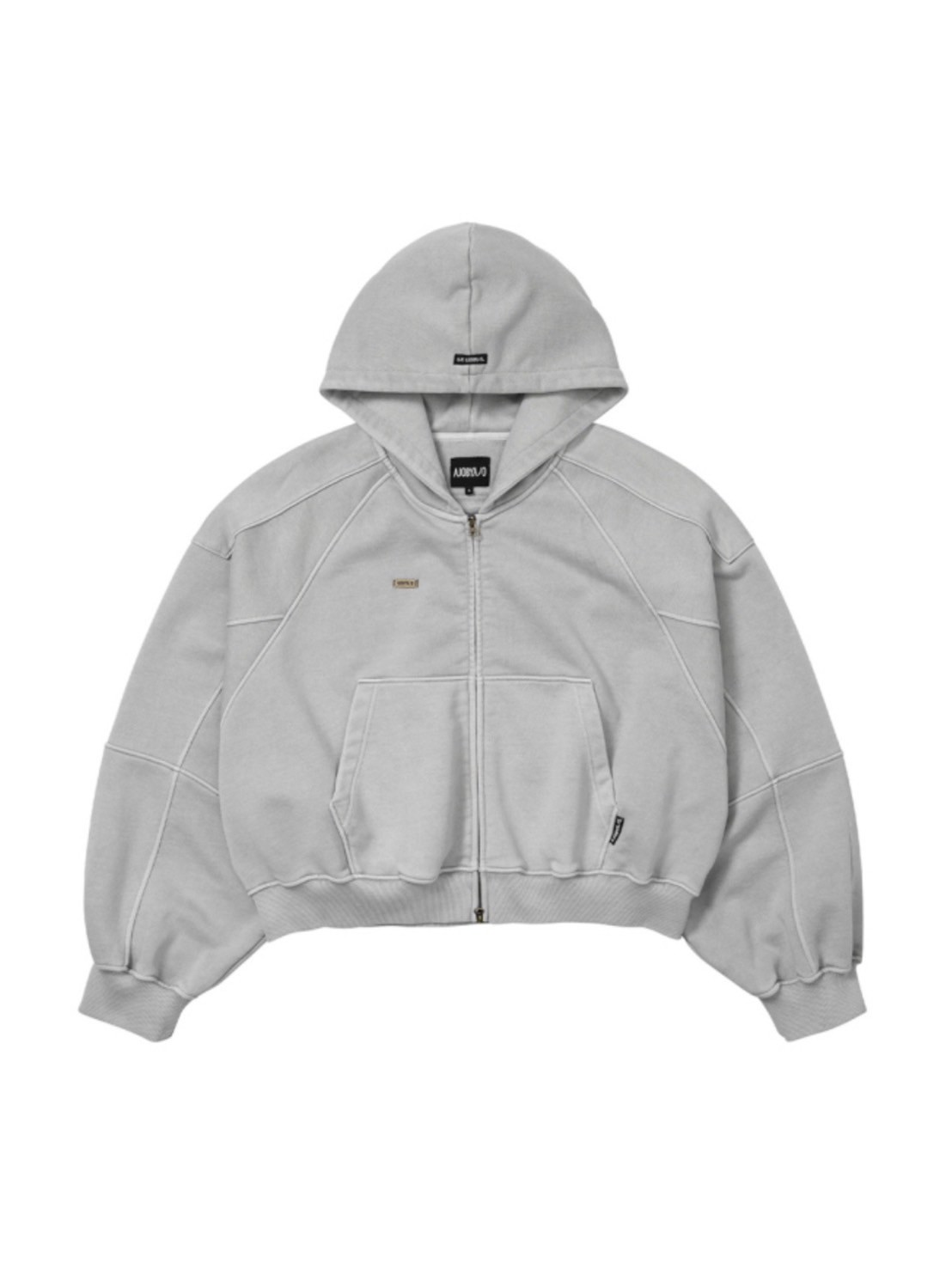 AJOBYAJO(アジョバイアジョ) フード付き ジップアップパーカー 4/18再入荷【AJOBYAJO】Vintage Pigment Zip-Up Hoodie | OUR