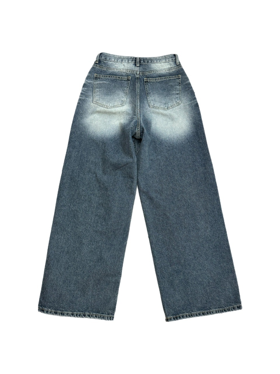 受注制【Chikashitsu +】vintage wash straight denim pants
