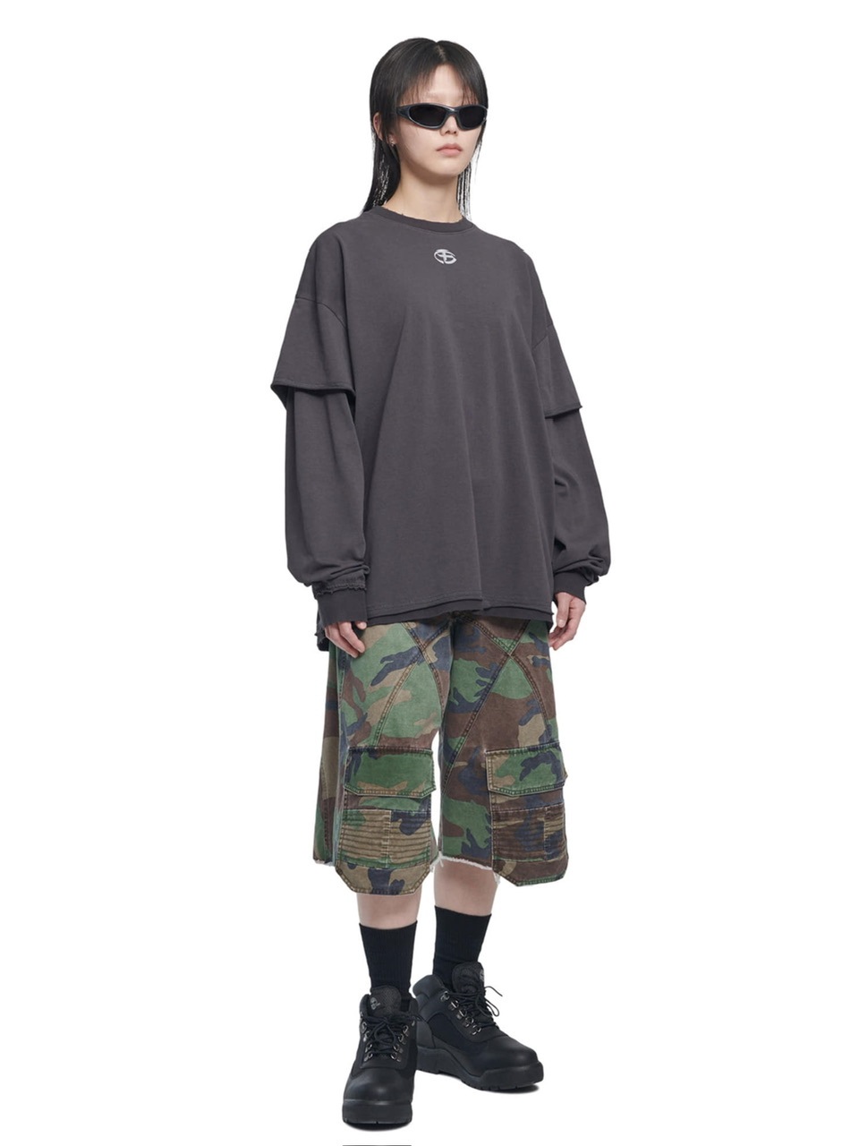 【NOMANUAL】ABRASION LAYERED LONG SLEEVE TEE スリーブティー NOMANUAL】ABRASION LAYERED LONG SLEEVE TEE | OUR BRAND