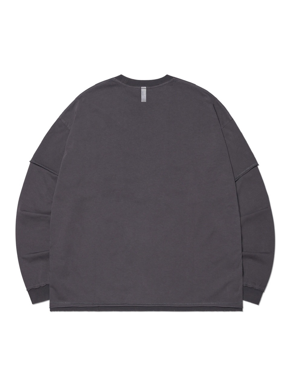 【NOMANUAL】ABRASION LAYERED LONG SLEEVE TEE / 【ノーマニュアル】レイヤードロゴ長袖Tシャツ