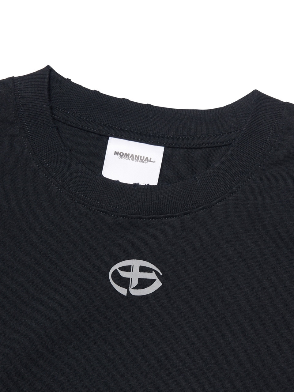 【NOMANUAL】ABRASION LAYERED LONG SLEEVE TEE / 【ノーマニュアル】レイヤードロゴ長袖Tシャツ