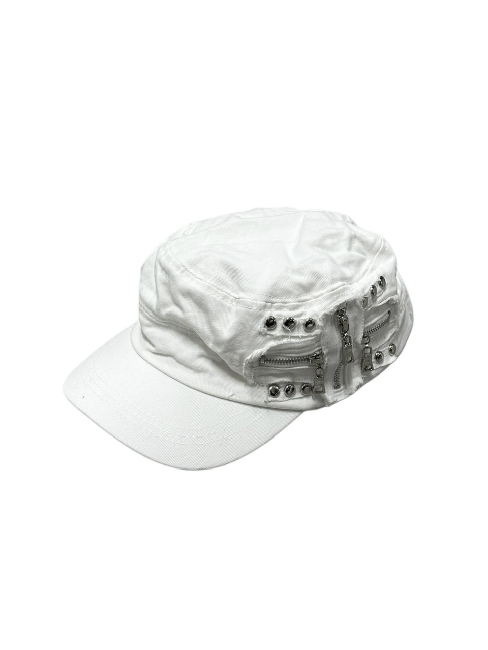 受注制【Never mind the XU】studs denim cap (2color) / 【ネバー