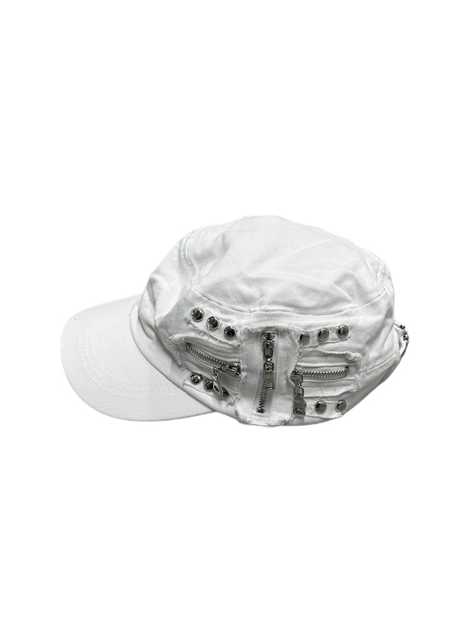 受注制【Never mind the XU】studs denim cap (2color