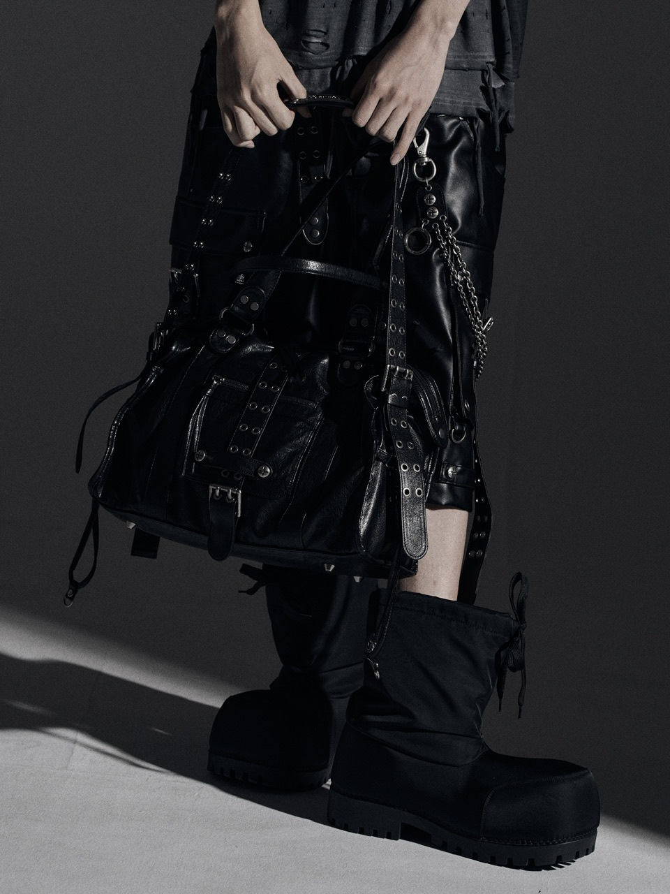 Rosen Kreuz】DOUBLE WAIST LEATHER SHORT PANTS | OUR BRAND,Rosen