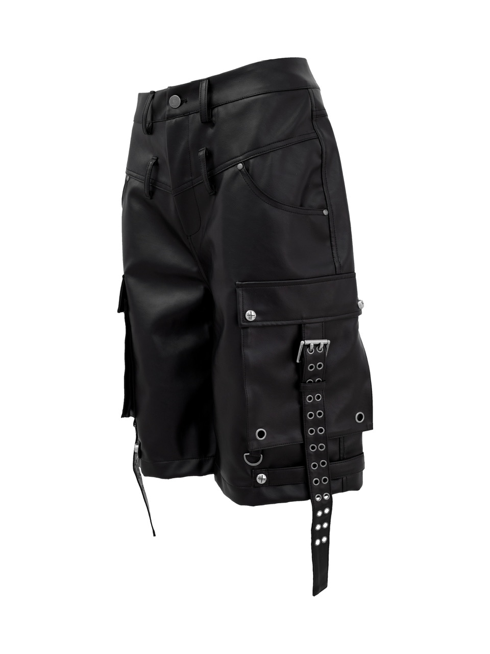 Rosen Kreuz】DOUBLE WAIST LEATHER SHORT PANTS | OUR BRAND,Rosen