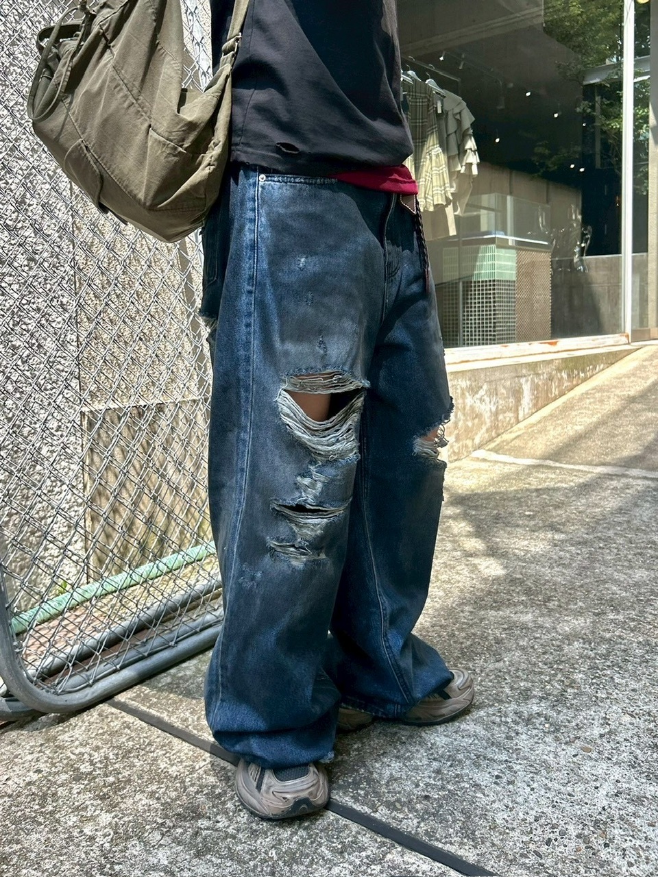 ryoz.fleetです 受注制【Chikashitsu +】oiled wash destroy denim pants