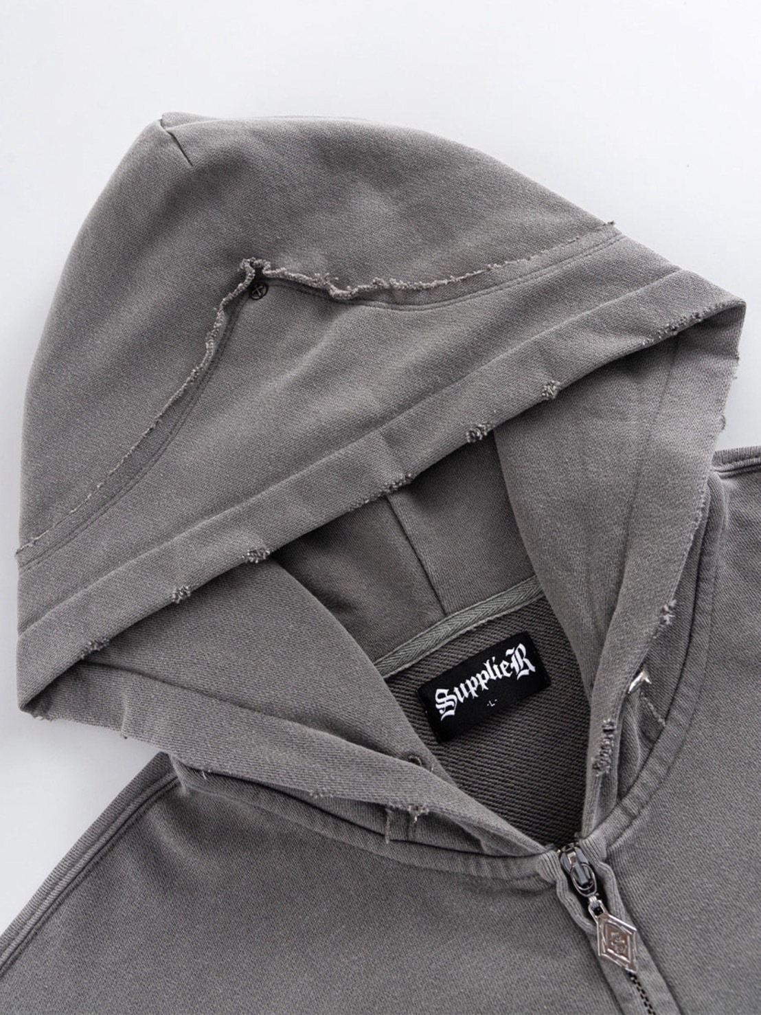 SUPPLIER】SWITCHING PIERCED ZIP HOODIE V2 / 【サプライヤー】ピアス