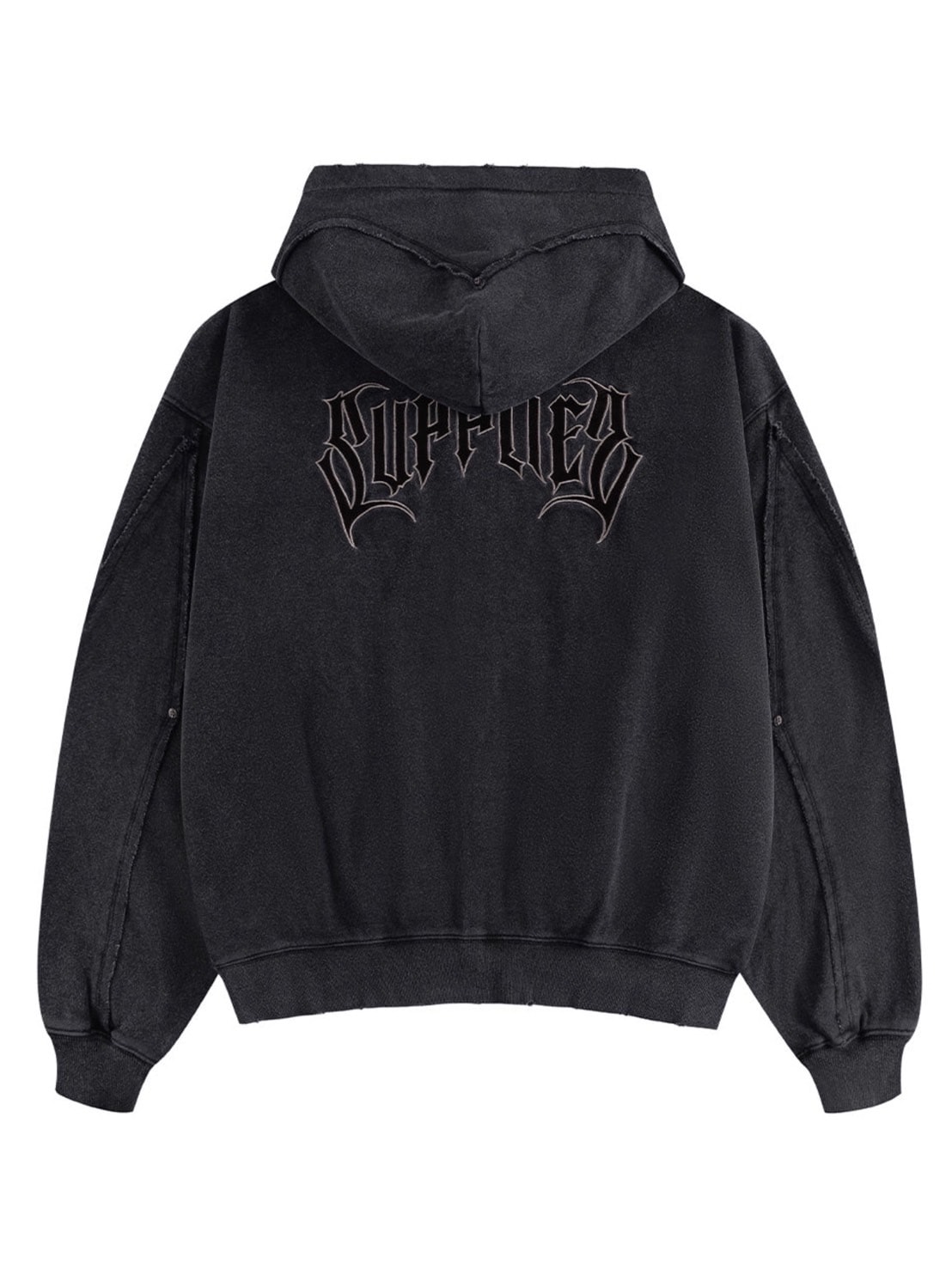 【即完売デザイン】FR2☆ビッグロゴ アームロゴ入り 入手困難 パーカー. 9/29 20:00発売【SUPPLIER】SWITCHING PIERCED ZIP HOODIE V2