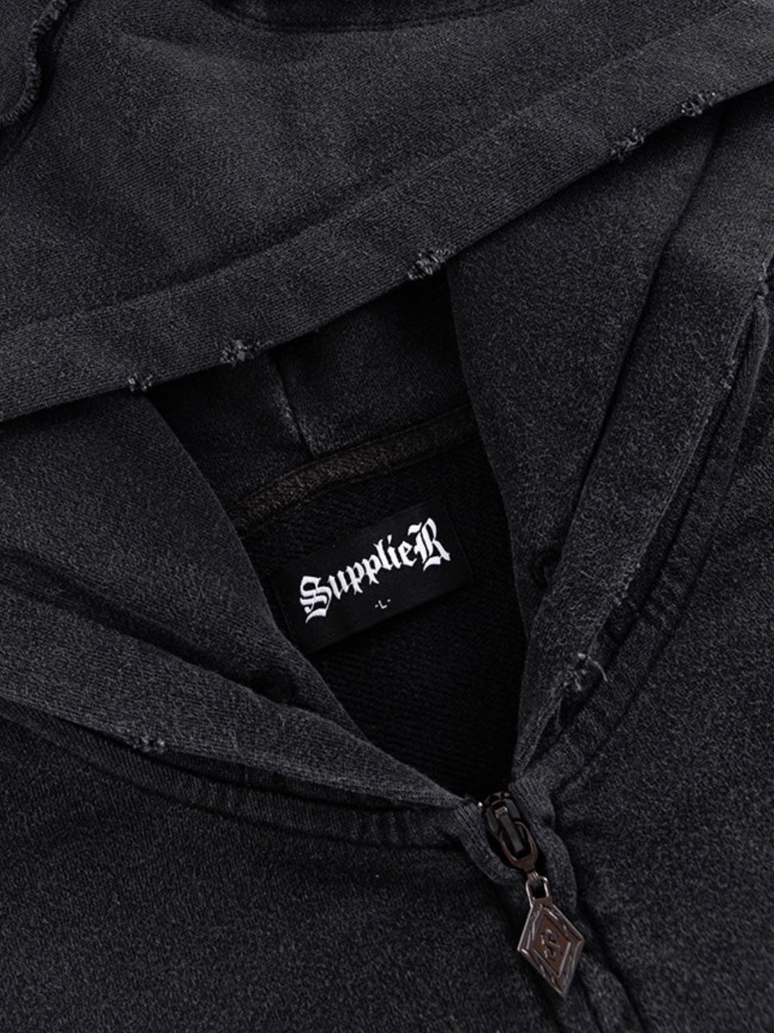 SUPPLIER】SWITCHING PIERCED ZIP HOODIE V2 / 【サプライヤー】ピアス