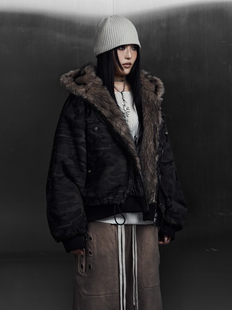 Rosen Kreuz】LAYERED REVERSIBLE FUR BLOUSON | OUR BRAND,Rosen