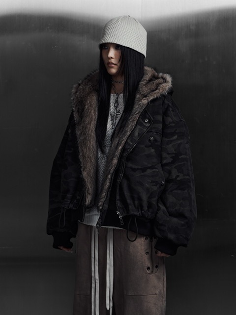 Rosen Kreuz】LAYERED REVERSIBLE FUR BLOUSON | OUR BRAND,Rosen