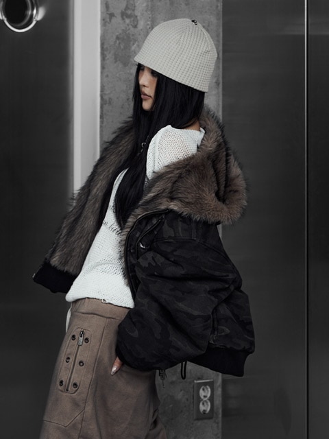 Rosen Kreuz】LAYERED REVERSIBLE FUR BLOUSON | OUR BRAND,Rosen
