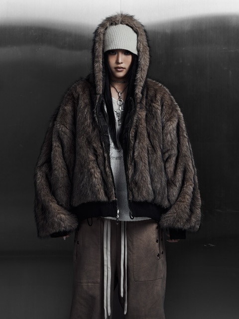 Rosen Kreuz】LAYERED REVERSIBLE FUR BLOUSON | OUR BRAND,Rosen