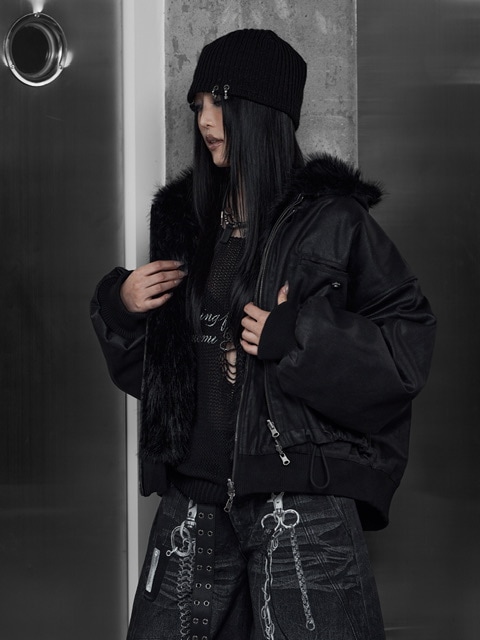 限定先行予約【Rosen Kreuz】LAYERED REVERSIBLE FUR BLOUSON | OUR