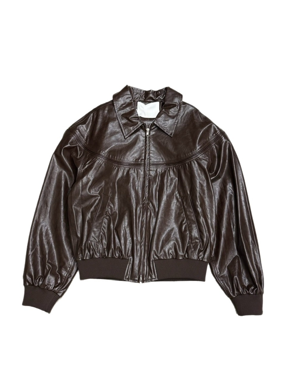 受注制【Chikashitsu +】round stitch non-leather jacket