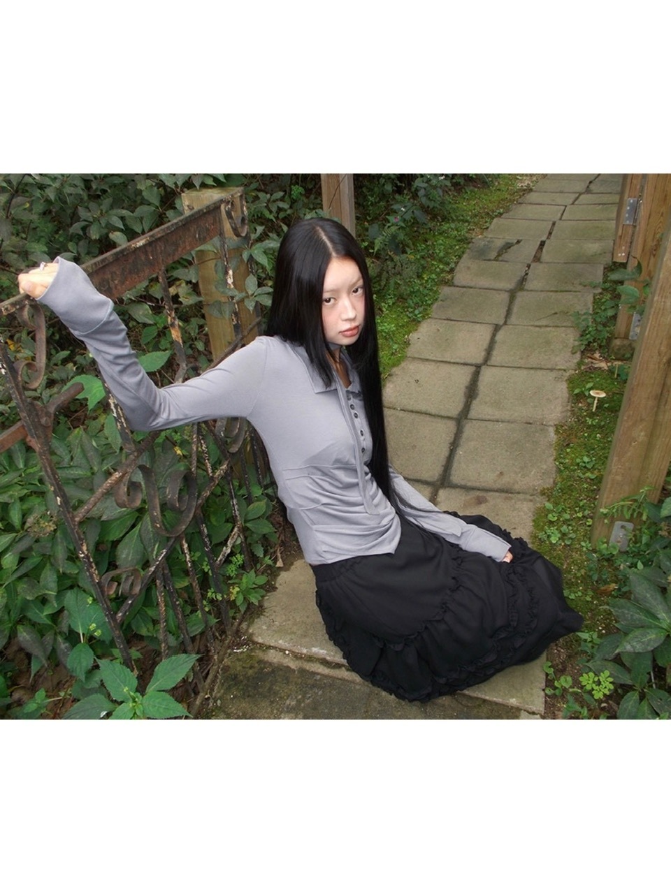 FLAREUP】Asymmetrical Draped Shirt / 【フレアアップ