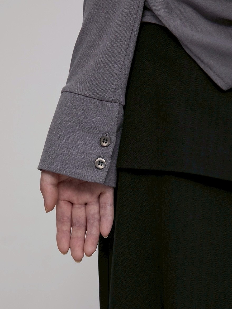 【FLAREUP】Asymmetrical Draped Shirt / 【フレアアップ】アシンメトリードレープシャツ