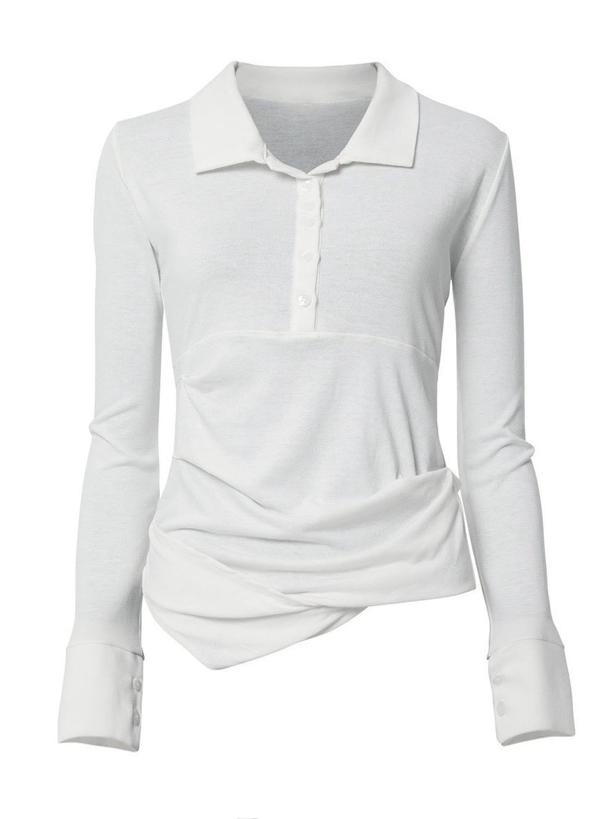 FLAREUP】Asymmetrical Draped Shirt / 【フレアアップ