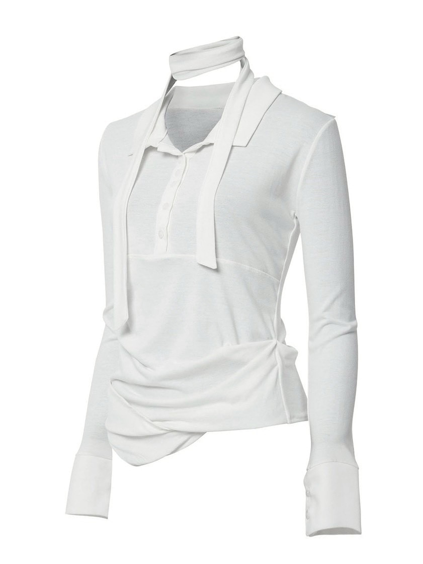 【FLAREUP】Asymmetrical Draped Shirt / 【フレアアップ】アシンメトリードレープシャツ