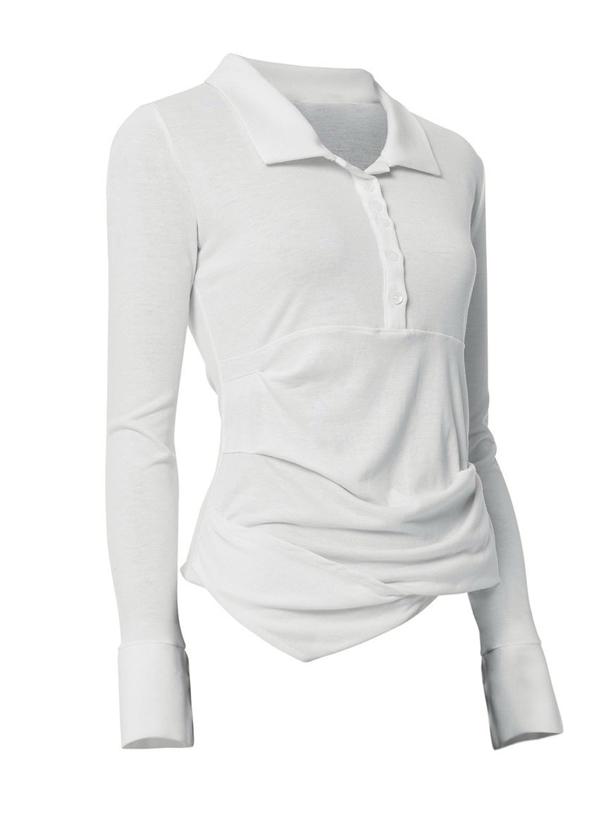 【FLAREUP】Asymmetrical Draped Shirt / 【フレアアップ】アシンメトリードレープシャツ