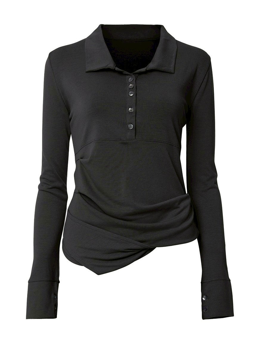 FLAREUP】Asymmetrical Draped Shirt / 【フレアアップ